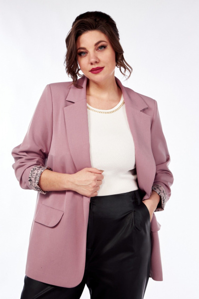 Жакет Демисезонный прямой на подкладке Matini 4.1582/1 розовый - фото 22