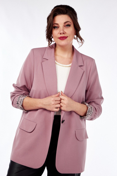 Жакет Демисезонный прямой на подкладке Matini 4.1582/1 розовый - фото 21
