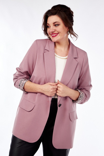 Жакет Демисезонный прямой на подкладке Matini 4.1582/1 розовый - фото 20