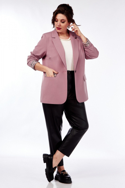 Жакет Демисезонный прямой на подкладке Matini 4.1582/1 розовый - фото 19