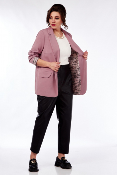 Жакет Демисезонный прямой на подкладке Matini 4.1582/1 розовый - фото 13