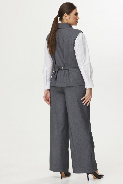 Брюки, жилет Kaloris 2057 серый - фото 10