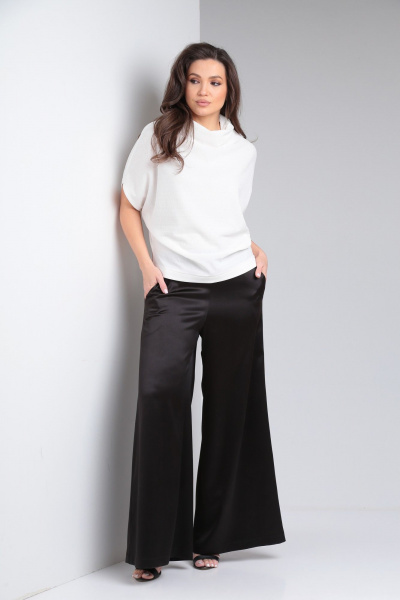 Блуза свободного кроя со спущенным плечом на круглый воротник AXXA 133 И - фото 3