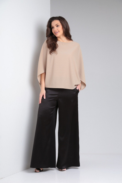 Блуза oversize с вырезом лодочка и рукавом ¾ AXXA 138 А - фото 6