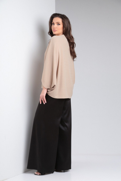 Блуза oversize с вырезом лодочка и рукавом ¾ AXXA 138 А - фото 5