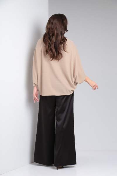 Блуза oversize с вырезом лодочка и рукавом ¾ AXXA 138 А - фото 4