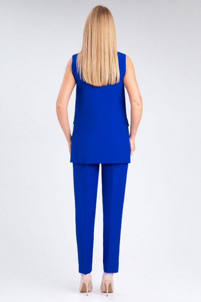 Деловой брюки и жилет с зауженными брюками и резинкой IVARI 20403/1 василек - фото 4