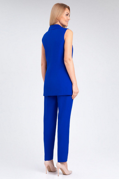 Деловой брюки и жилет с зауженными брюками и резинкой IVARI 20403/1 василек - фото 3