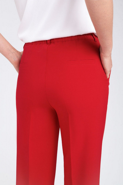 Стильный костюм брюки и жилет с боковыми рельефами IVARI 20403/1 красный - фото 13