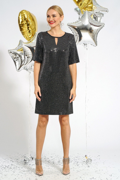 Нарядное платье А-силуэта с нагрудными выточками и разрезом Alani Collection 2054 - фото 4