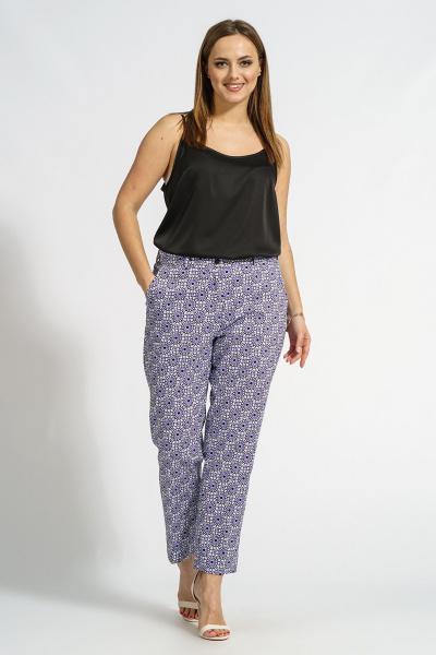 Образы из текстиля: жакет, блуза и брюки в стильной комбинации Медея и К 2202 электрик - фото 11