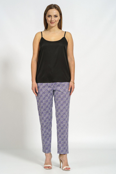 Образы из текстиля: жакет, блуза и брюки в стильной комбинации Медея и К 2202 электрик - фото 9