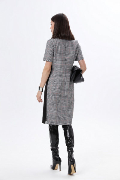 Деловое платье-футляр с V-образным вырезом и разрезом LM М1 - фото 8