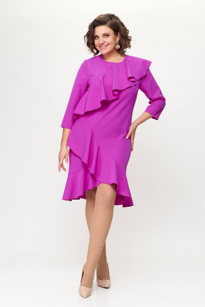 Платье Koketka i K 1131 фуксия - фото 5