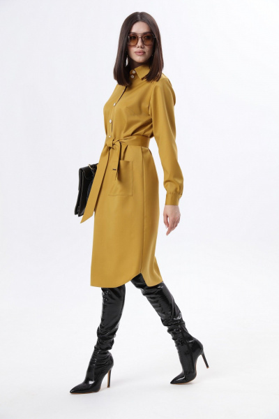 Платье LM КВ1281 горчица - фото 8