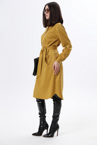 Платье LM КВ1281 горчица - фото 7