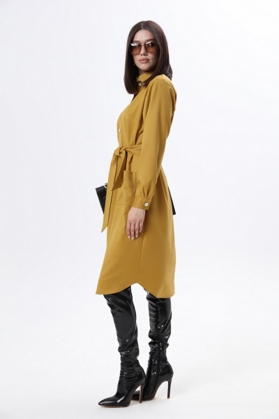 Платье LM КВ1281 горчица - фото 6