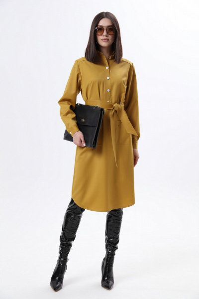 Платье LM КВ1281 горчица - фото 5