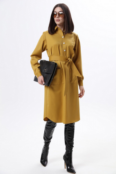 Платье LM КВ1281 горчица - фото 4