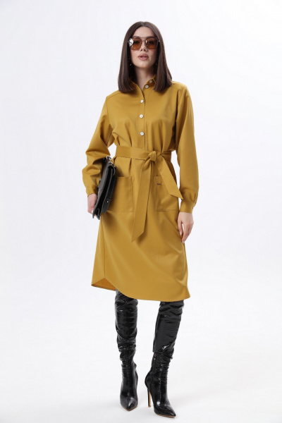 Платье LM КВ1281 горчица - фото 3