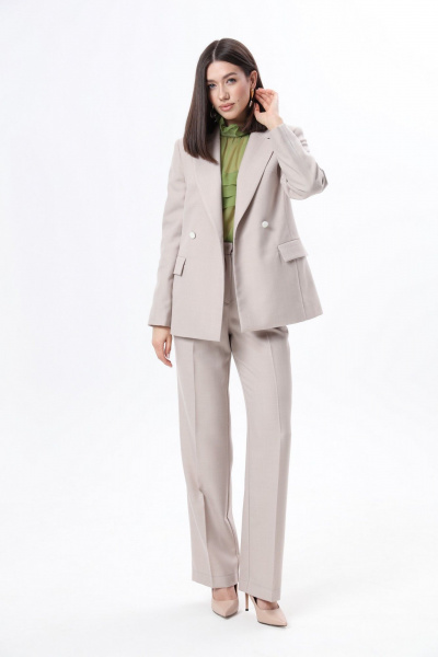 Брюки, жакет LM К6667 беж - фото 4