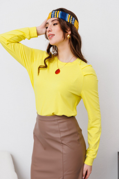 Джемпер NikVa 381-9 лимон - фото 2