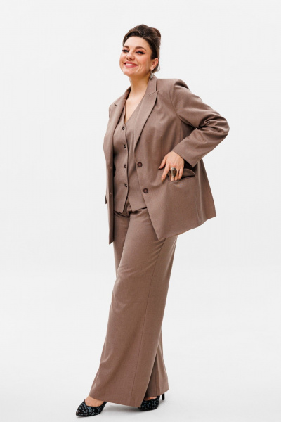 Брюки, жакет, жилет Anelli 1426.1 капучино - фото 1