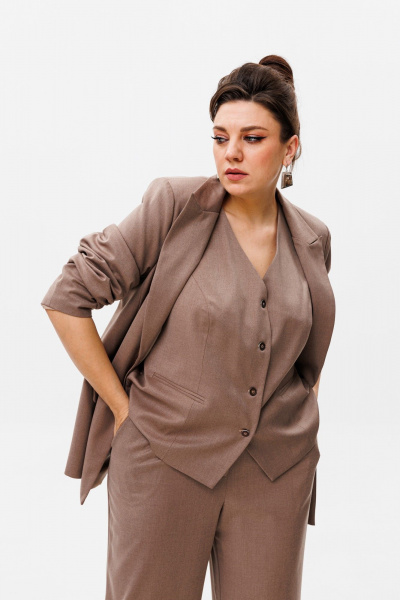 Брюки, жакет, жилет Anelli 1426.1 капучино - фото 2