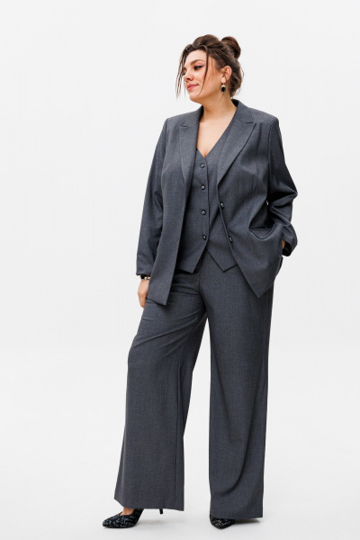 Брюки, жакет, жилет Anelli 1426.1 серый - фото 6