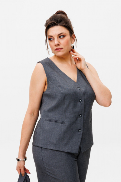 Брюки, жакет, жилет Anelli 1426.1 серый - фото 3