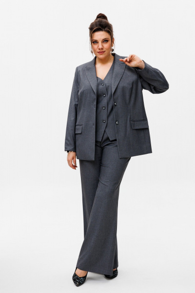 Брюки, жакет, жилет Anelli 1426.1 серый - фото 1