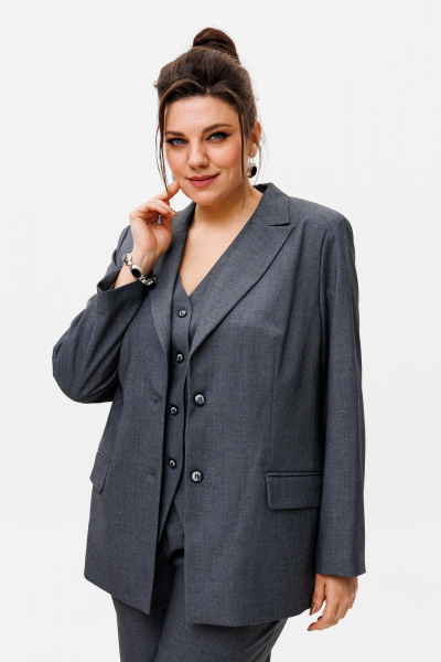 Брюки, жакет, жилет Anelli 1426.1 серый - фото 2