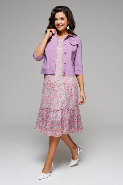 Жакет, платье Beautiful&Free 6084 лиловый - фото 3