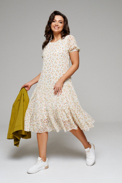 Жакет, платье Beautiful&Free 6084 зелень - фото 8