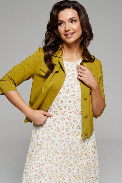 Жакет, платье Beautiful&Free 6084 зелень - фото 4