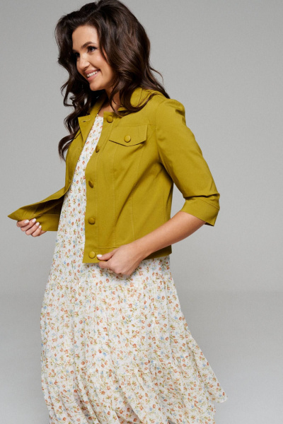 Жакет, платье Beautiful&Free 6084 зелень - фото 5