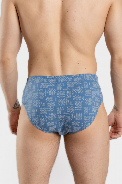 Мужские хлопковые трикотажные плавки с мягкими резинками SERGE 7015/17 patt0655 - фото 2