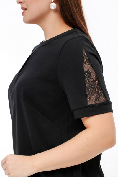 Джемпер свободного силуэта из вискозы, черный, демисезон La rouge 3345 черный - фото 6