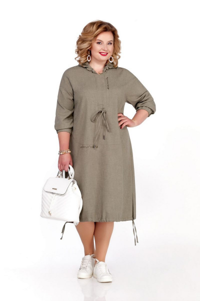 Платье Pretty 1131 хаки - фото 1