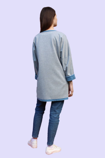 Кардиган Classic Moda 570 голубой - фото 3