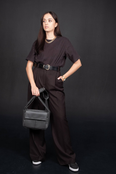 Сумка из экокожи в сером цвете для повседневных образов MT.Style POSSI grafit - фото 5