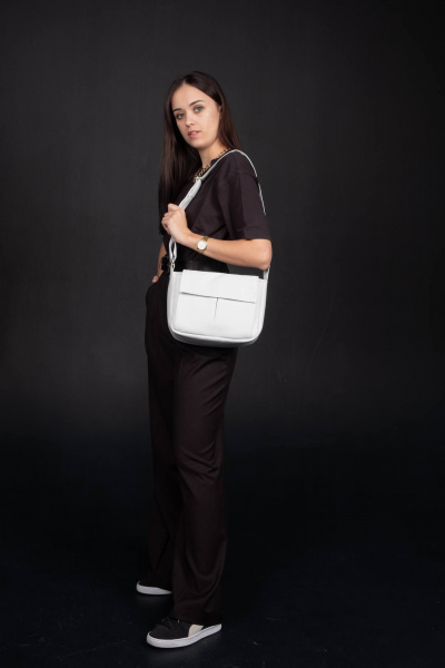 Белая экокожаная сумка на каждый день MT.Style POSSI white - фото 2