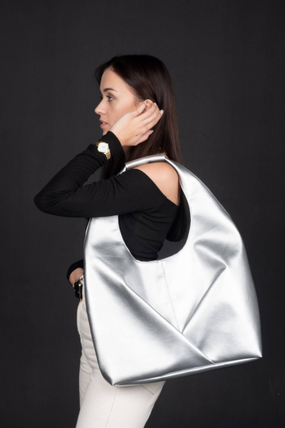 Круглогодичная сумка из экокожи в стиле на каждый день MT.Style Gabbi/\ silver - фото 1
