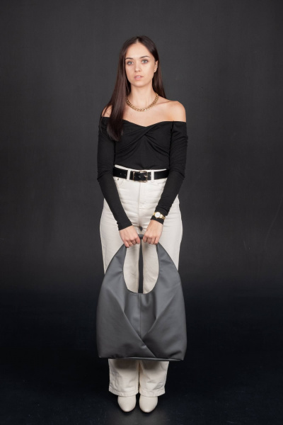 Круглогодичная сумка из экокожи в стиле на каждый день MT.Style Gabbi/\ grafit - фото 6