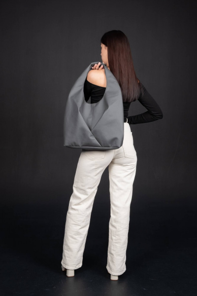 Круглогодичная сумка из экокожи в стиле на каждый день MT.Style Gabbi/\ grafit - фото 3