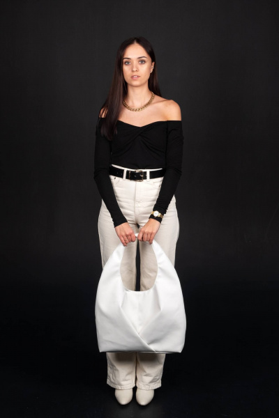 Круглогодичная сумка из экокожи в стиле на каждый день MT.Style Gabbi/\ white - фото 6