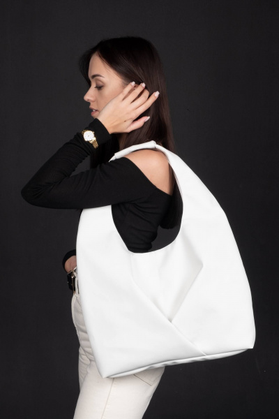 Круглогодичная сумка из экокожи в стиле на каждый день MT.Style Gabbi/\ white - фото 3