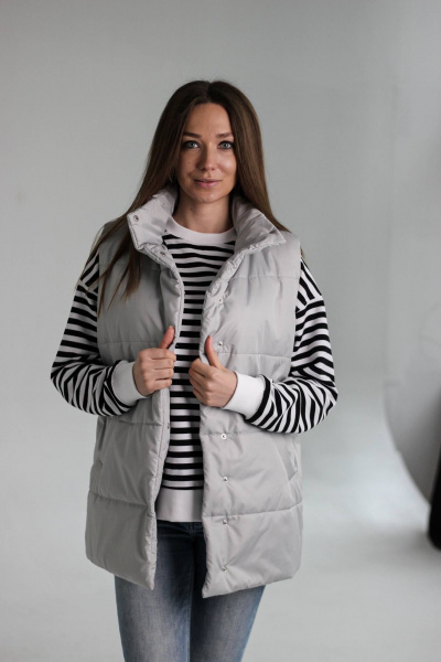 Серый жилет из плащевой ткани и текстиля MT.Style 173931668 - фото 1