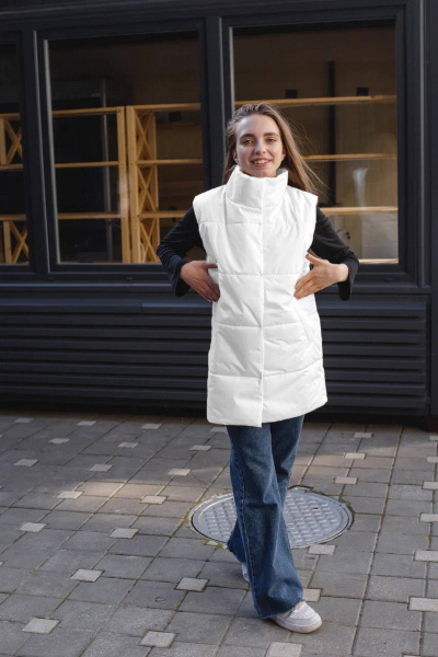 Белый жилет из плащевой ткани для каждый день MT.Style 173931671 - фото 1