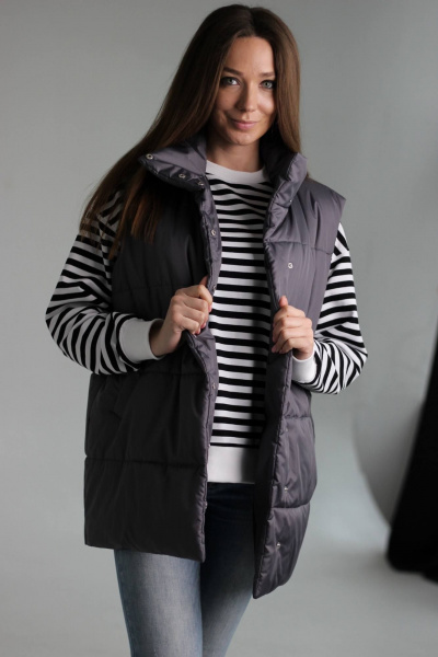 Серый жилет из плащевой ткани для и повседневной носки MT.Style 173931665 - фото 1